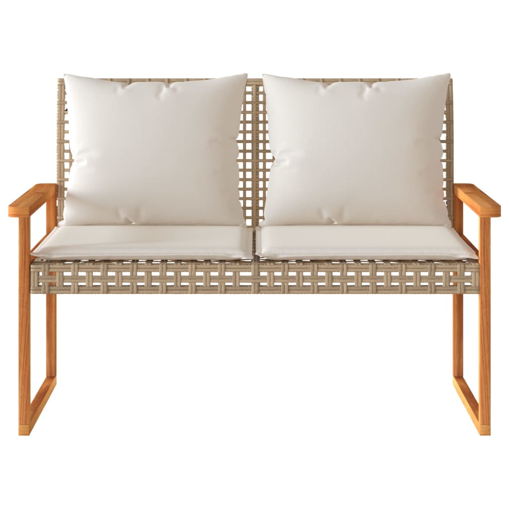 4-delige Loungeset met kussens poly rattan gemengd beige is nu te koop bij PeponiXL, paradijselijk wonen!