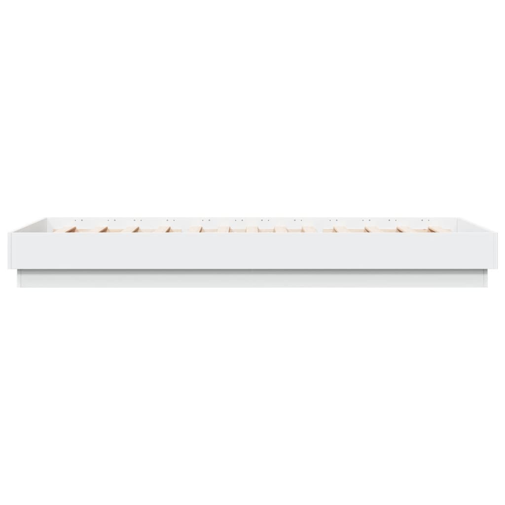 Bedframe met LED-verlichting wit 100x200 cm is nu te koop bij PeponiXL, paradijselijk wonen!
