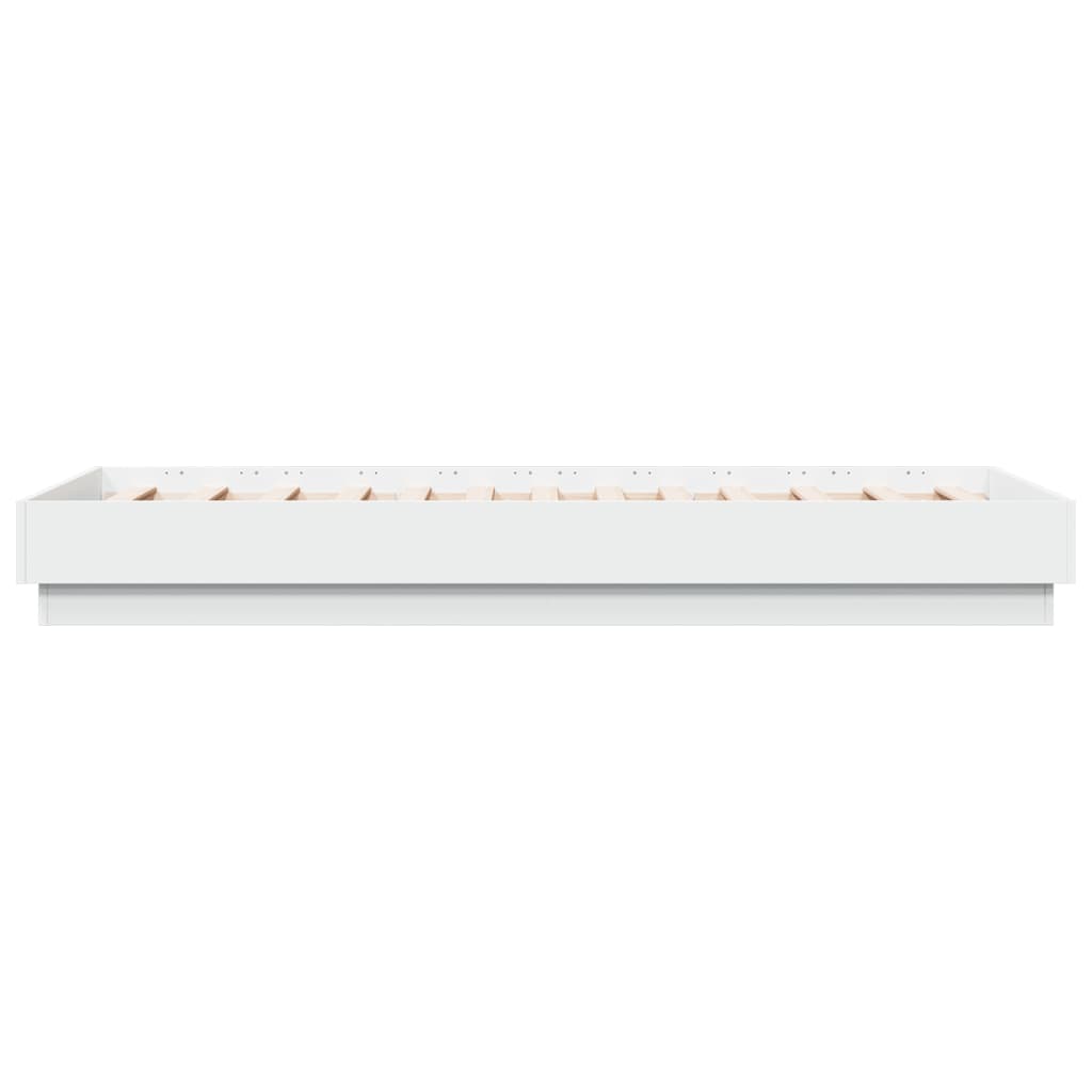 Bedframe met LED-verlichting wit 75x190 cm is nu te koop bij PeponiXL, paradijselijk wonen!