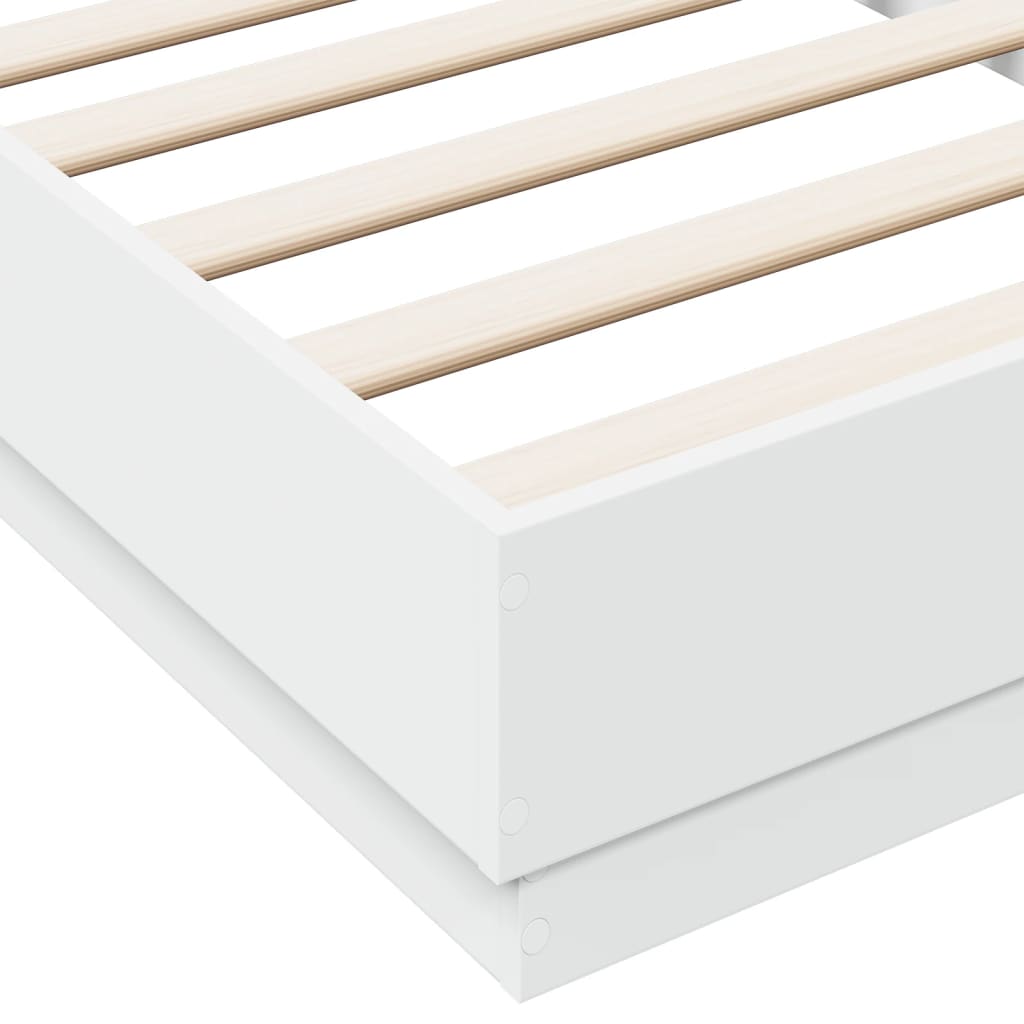 Bedframe met LED-verlichting wit 75x190 cm is nu te koop bij PeponiXL, paradijselijk wonen!
