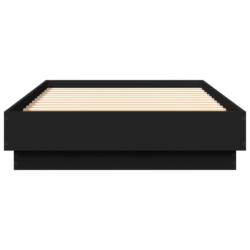 Bedframe met LED-verlichting zwart 75x190 cm is nu te koop bij PeponiXL, paradijselijk wonen!