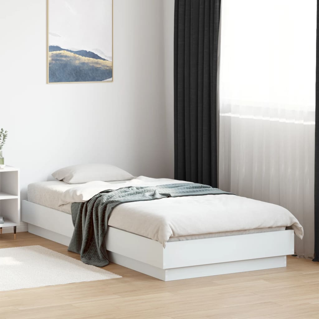 Bedframe bewerkt hout wit 100x200 cm is nu te koop bij PeponiXL, paradijselijk wonen!