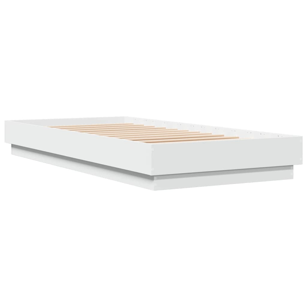 Bedframe bewerkt hout wit 100x200 cm is nu te koop bij PeponiXL, paradijselijk wonen!