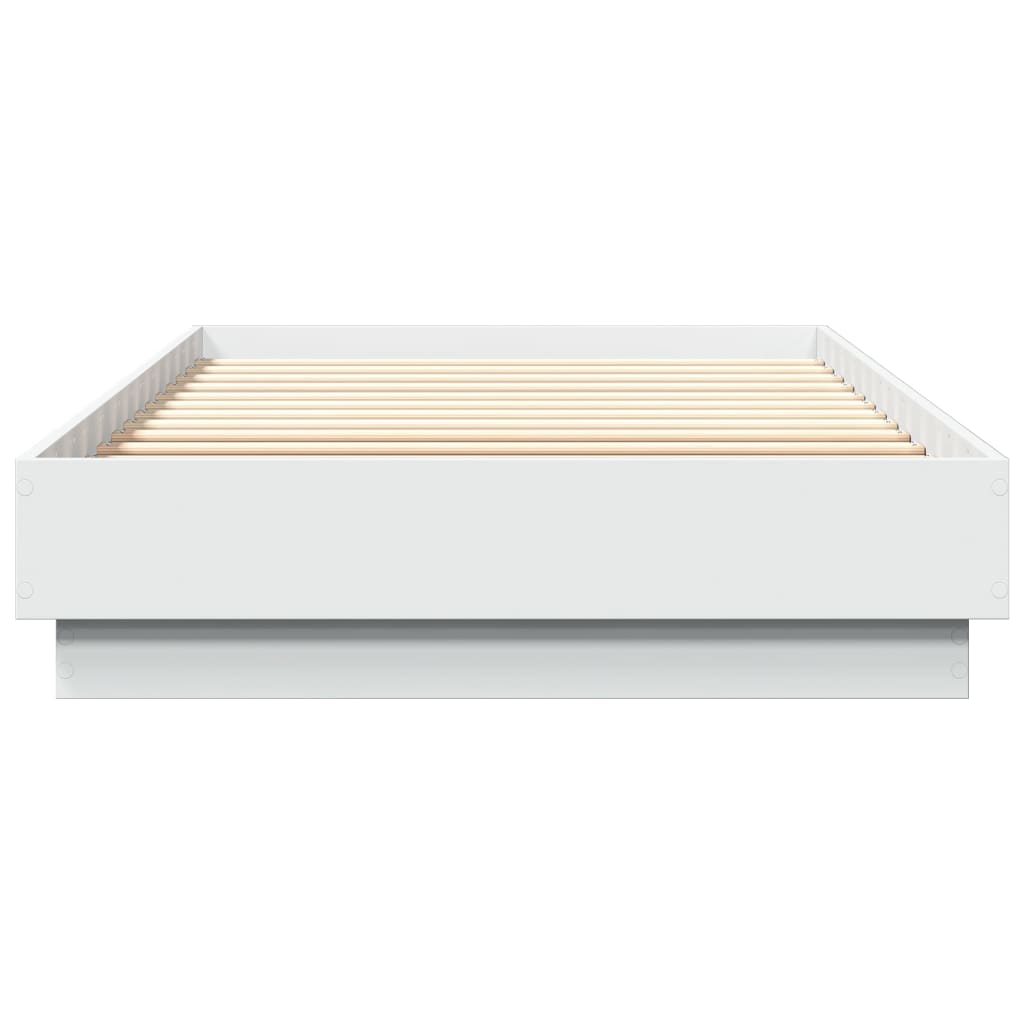 Bedframe bewerkt hout wit 90x200 cm is nu te koop bij PeponiXL, paradijselijk wonen!