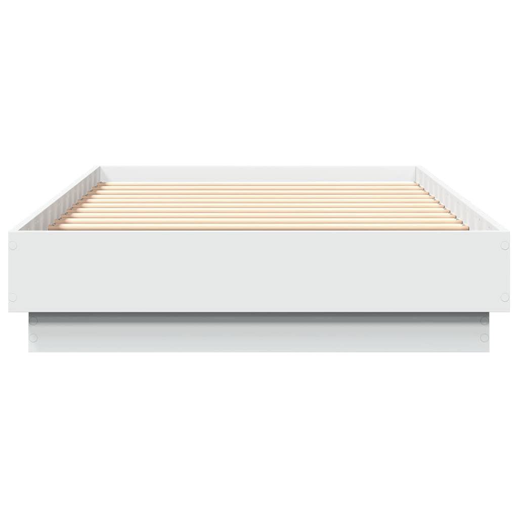 Bedframe bewerkt hout wit 90x190 cm is nu te koop bij PeponiXL, paradijselijk wonen!