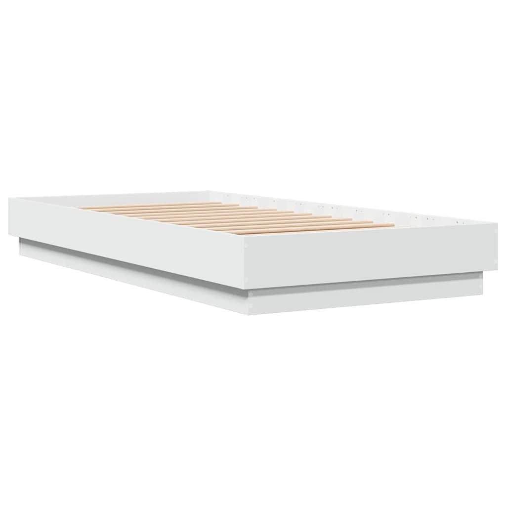 Bedframe bewerkt hout wit 90x190 cm is nu te koop bij PeponiXL, paradijselijk wonen!