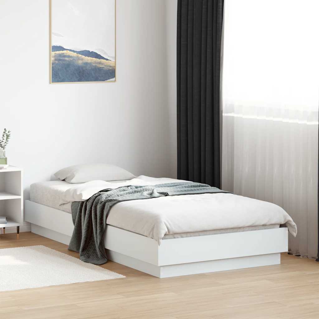 Bedframe bewerkt hout wit 90x190 cm is nu te koop bij PeponiXL, paradijselijk wonen!
