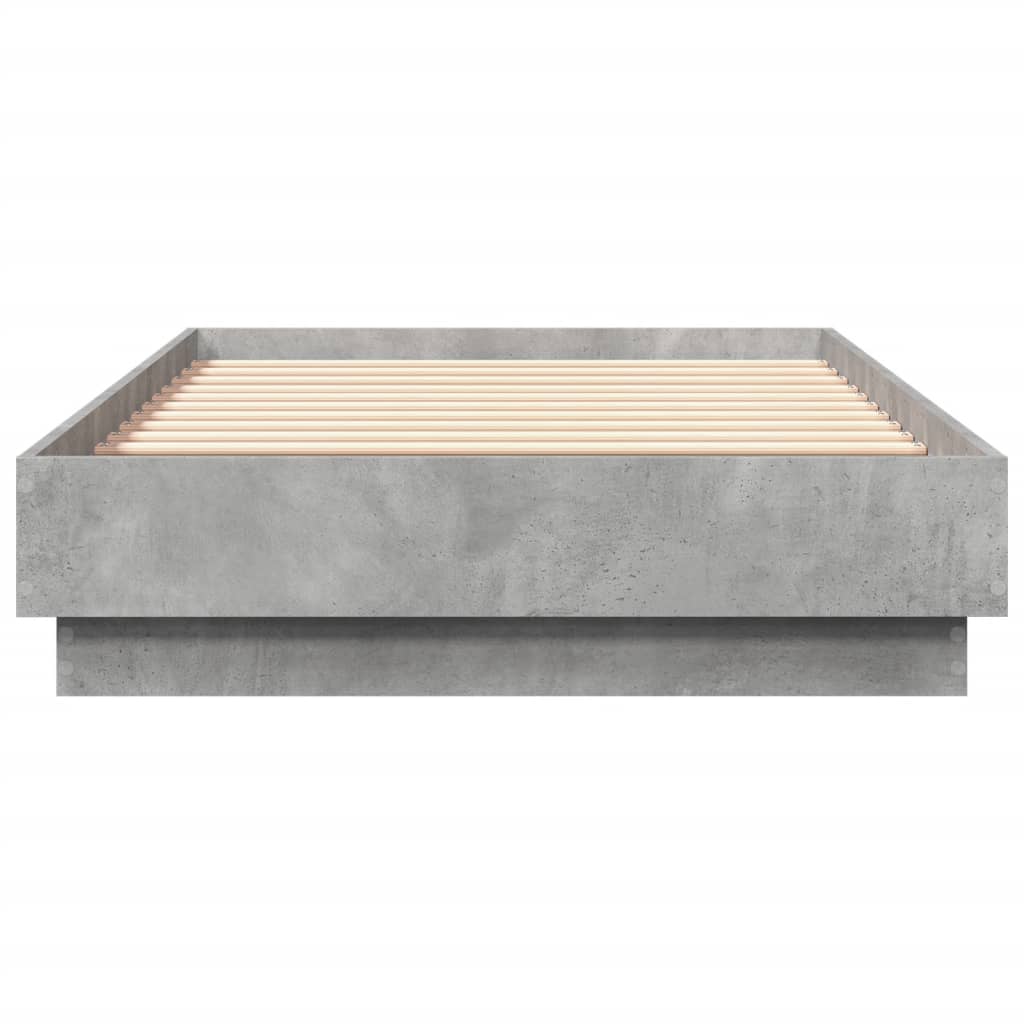 Bedframe bewerkt hout betongrijs 75x190 cm is nu te koop bij PeponiXL, paradijselijk wonen!