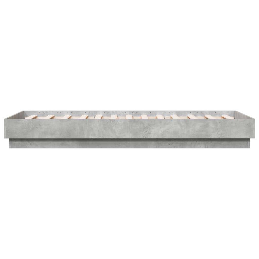 Bedframe bewerkt hout betongrijs 75x190 cm is nu te koop bij PeponiXL, paradijselijk wonen!