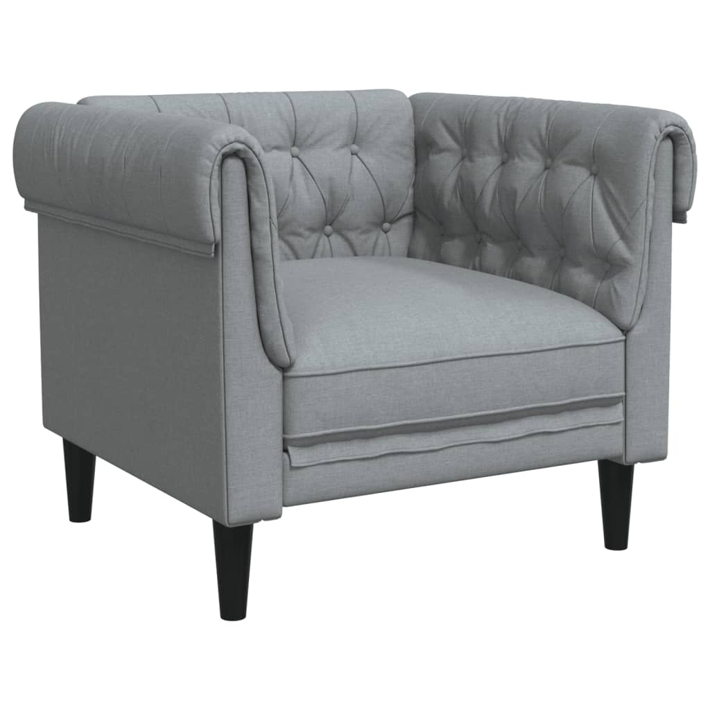 3-delige Loungeset stof lichtgrijs is nu te koop bij PeponiXL, paradijselijk wonen!