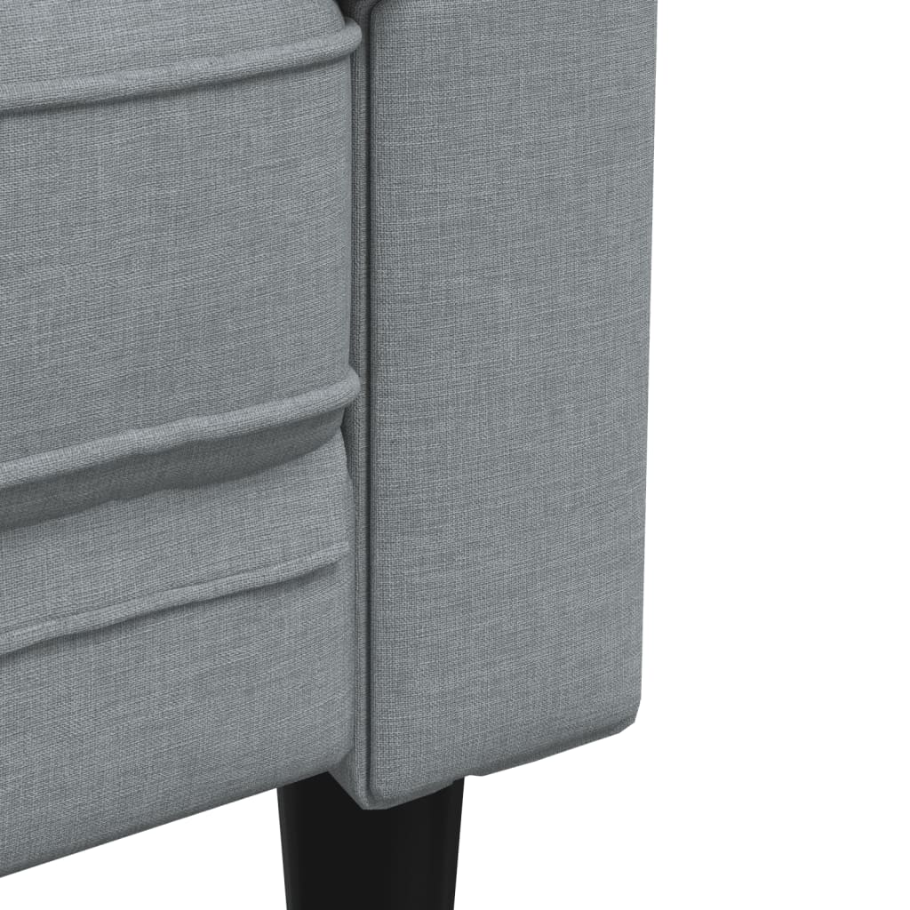 3-delige Loungeset stof lichtgrijs is nu te koop bij PeponiXL, paradijselijk wonen!