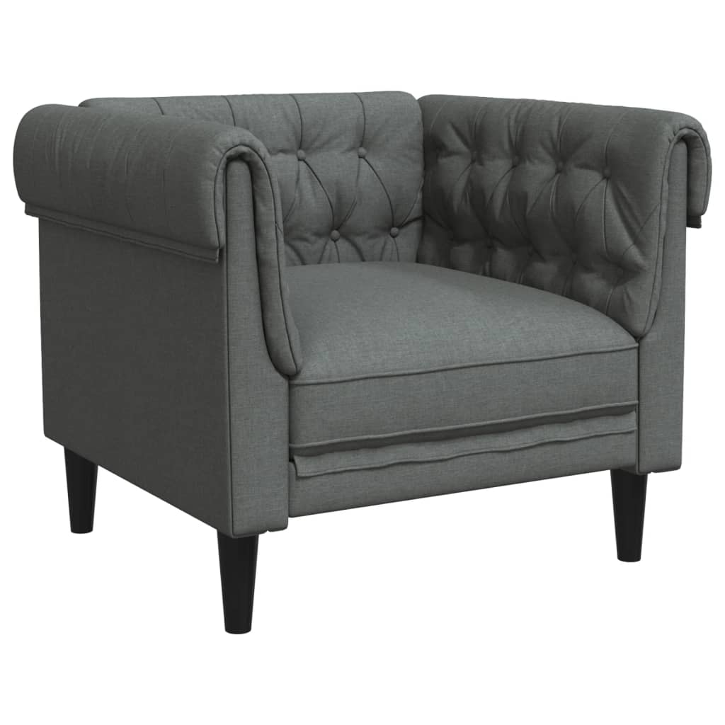 3-delige Loungeset stof donkergrijs is nu te koop bij PeponiXL, paradijselijk wonen!