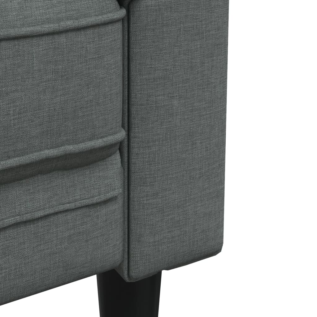 3-delige Loungeset stof donkergrijs is nu te koop bij PeponiXL, paradijselijk wonen!