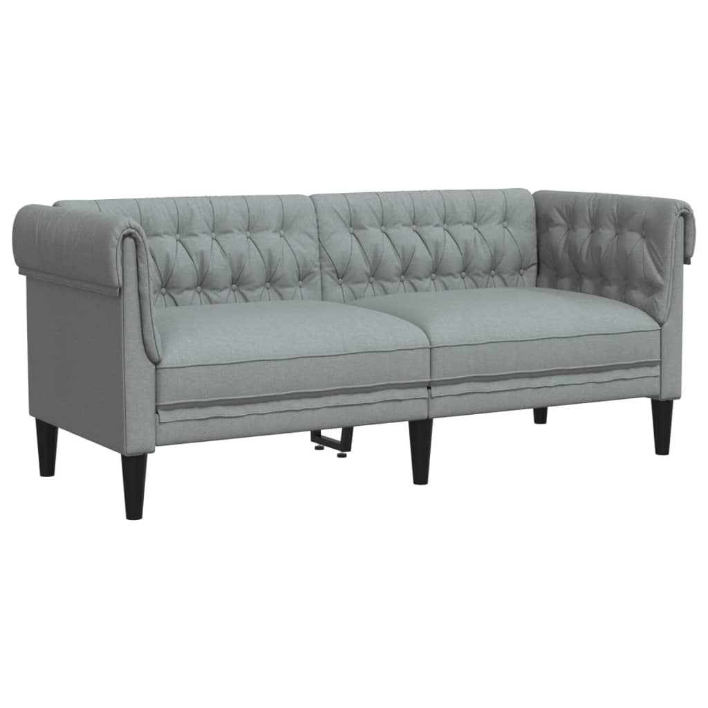 2-delige Loungeset stof lichtgrijs is nu te koop bij PeponiXL, paradijselijk wonen!