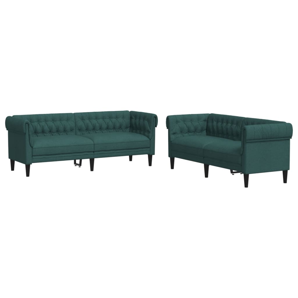 2-delige Loungeset stof donkergroen is nu te koop bij PeponiXL, paradijselijk wonen!