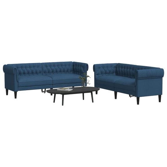 2-delige Loungeset stof blauw is nu te koop bij PeponiXL, paradijselijk wonen!