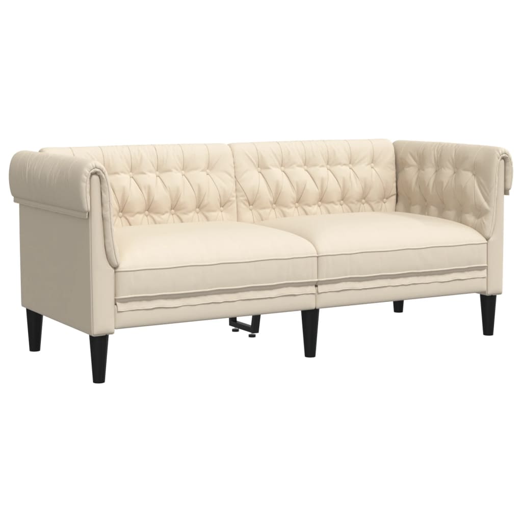 2-delige Loungeset stof crèmekleurig is nu te koop bij PeponiXL, paradijselijk wonen!