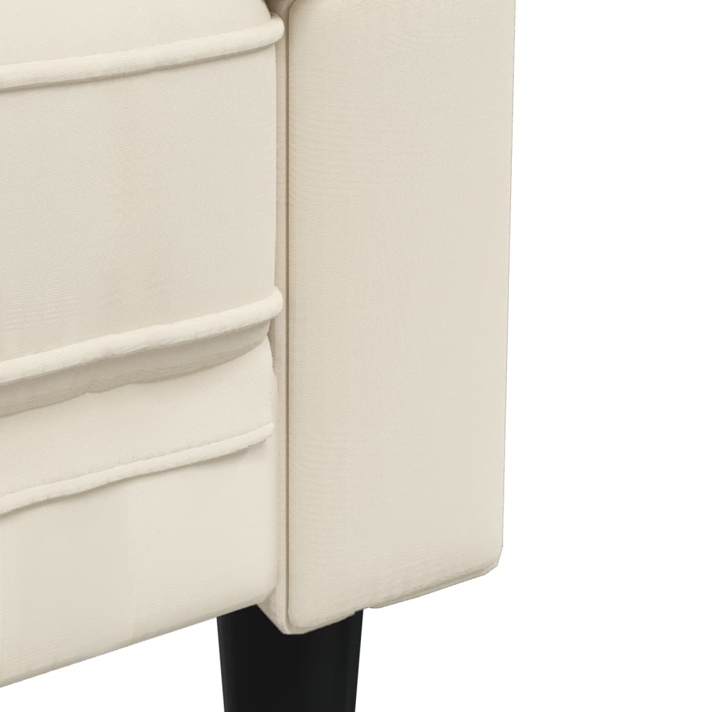 2-delige Loungeset stof crèmekleurig is nu te koop bij PeponiXL, paradijselijk wonen!