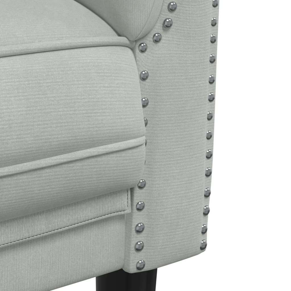 3-delige Loungeset fluweel lichtgrijs is nu te koop bij PeponiXL, paradijselijk wonen!
