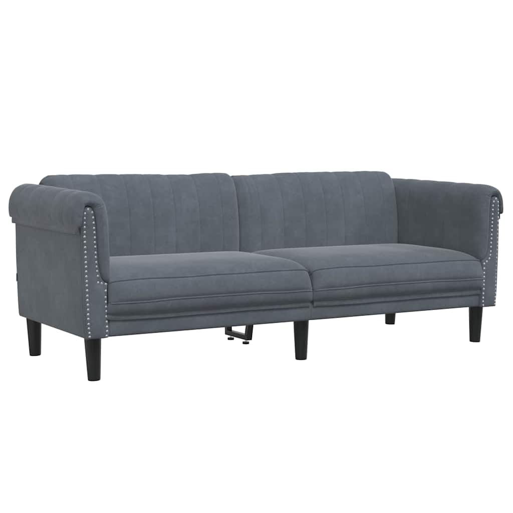 3-delige Loungeset fluweel donkergrijs is nu te koop bij PeponiXL, paradijselijk wonen!