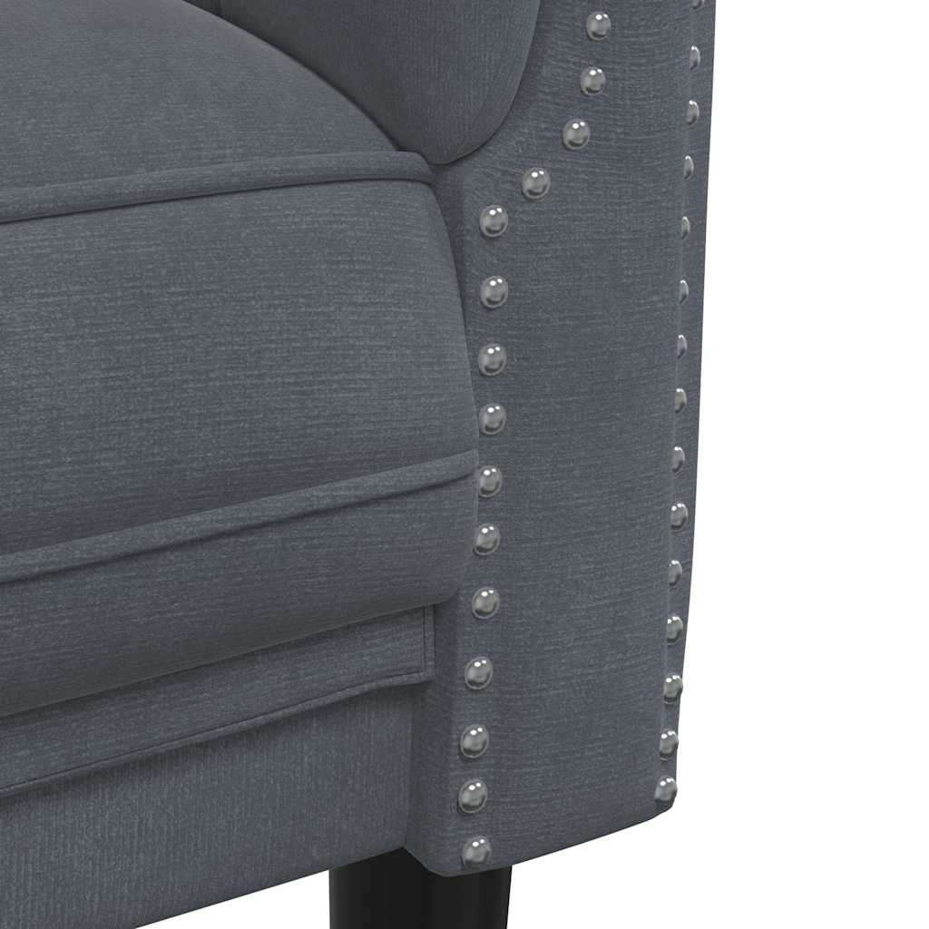 3-delige Loungeset fluweel donkergrijs is nu te koop bij PeponiXL, paradijselijk wonen!