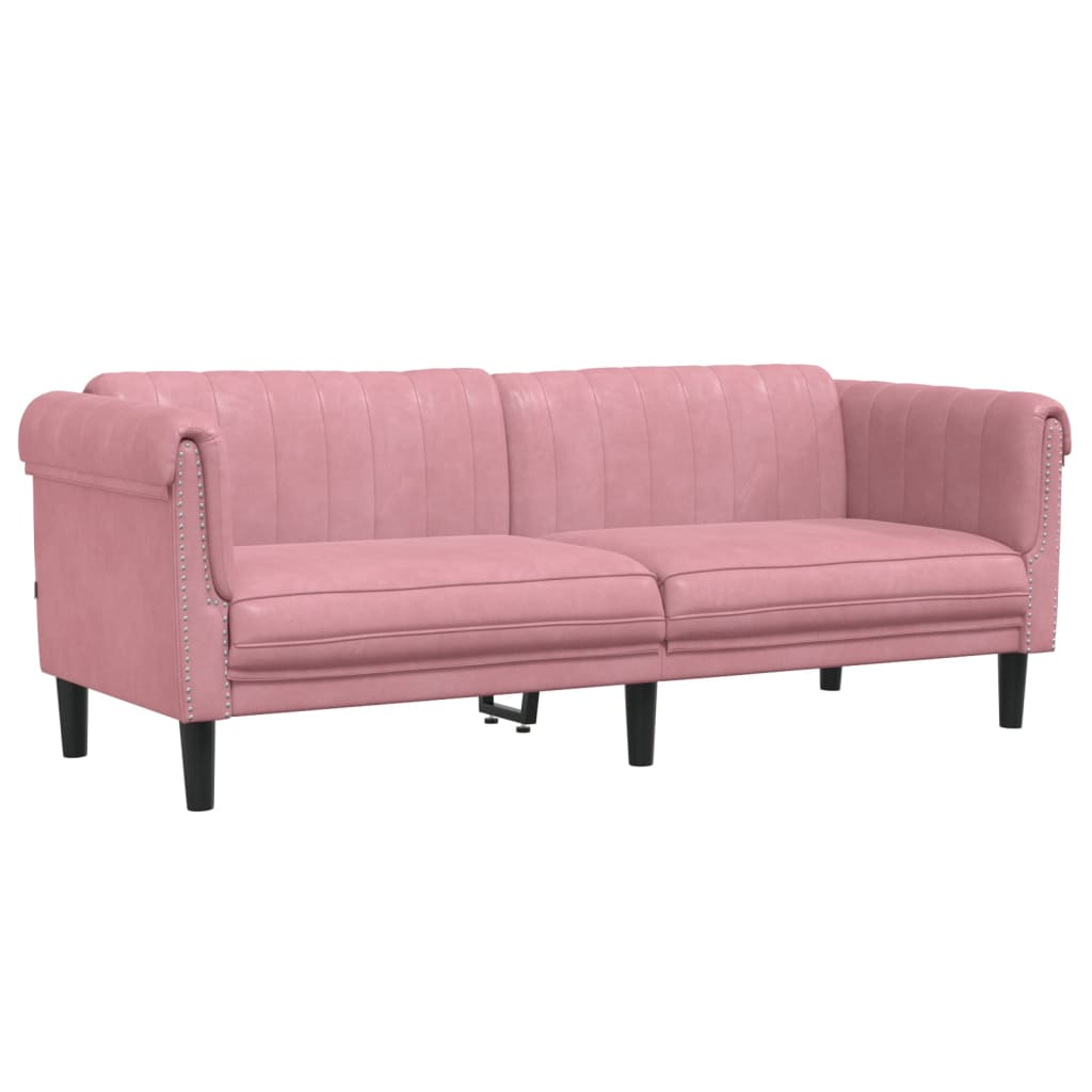 3-delige Loungeset fluweel roze is nu te koop bij PeponiXL, paradijselijk wonen!
