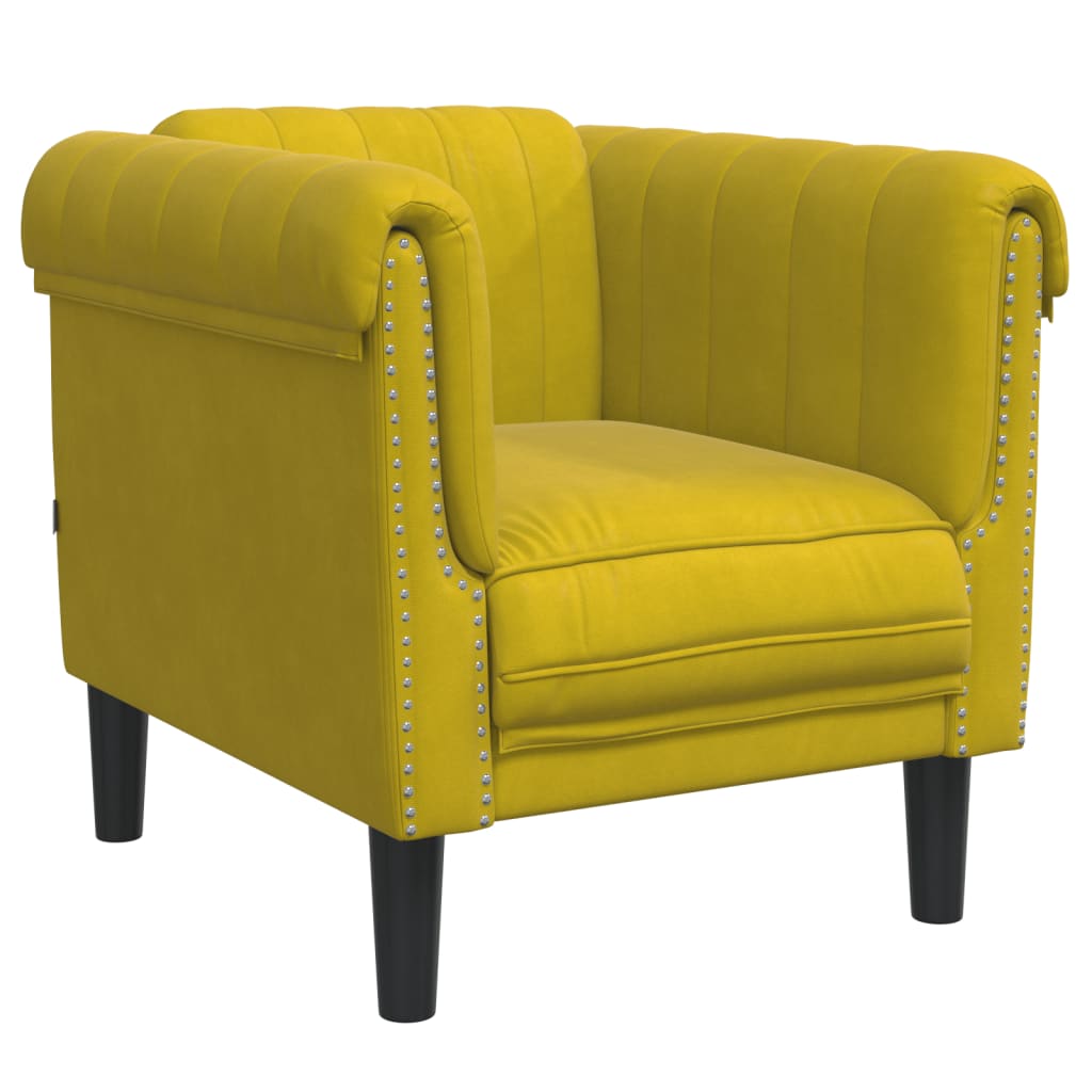 3-delige Loungeset fluweel geel is nu te koop bij PeponiXL, paradijselijk wonen!