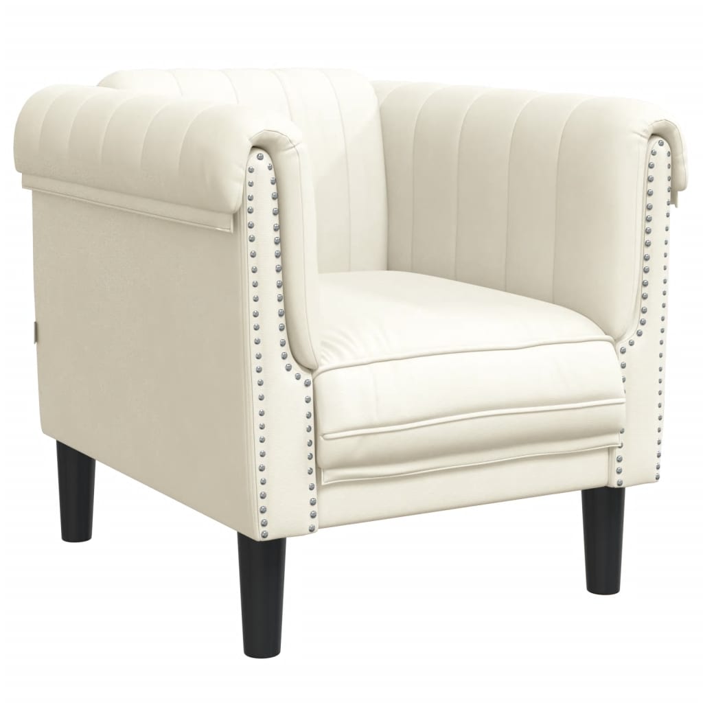 3-delige Loungeset fluweel crèmekleurig is nu te koop bij PeponiXL, paradijselijk wonen!