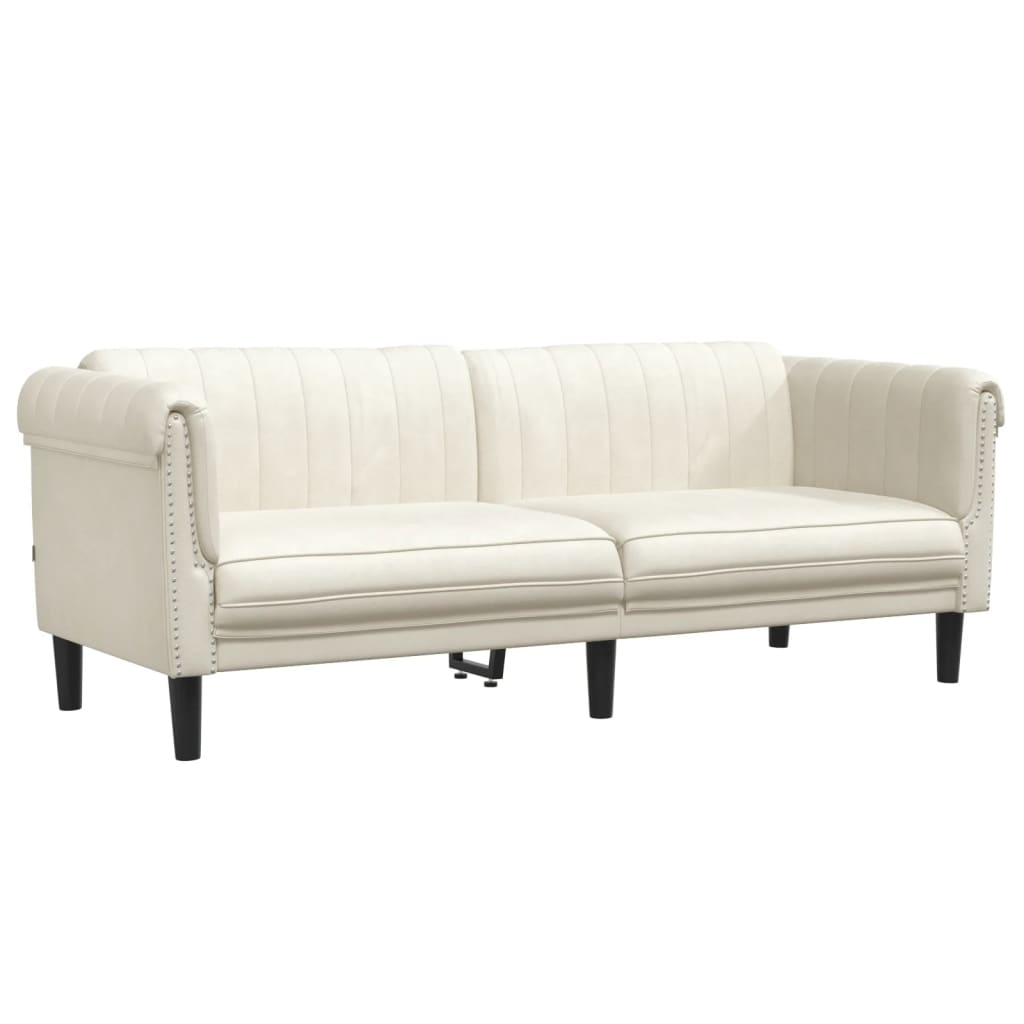 3-delige Loungeset fluweel crèmekleurig is nu te koop bij PeponiXL, paradijselijk wonen!