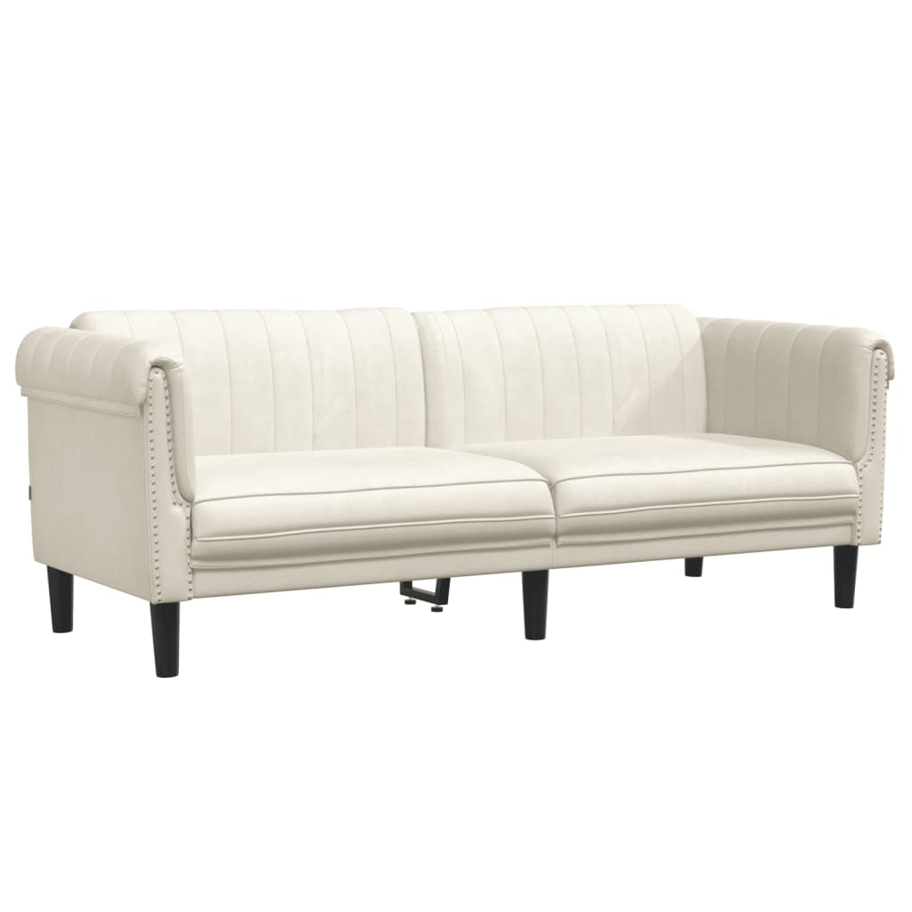 3-delige Loungeset fluweel crèmekleurig is nu te koop bij PeponiXL, paradijselijk wonen!