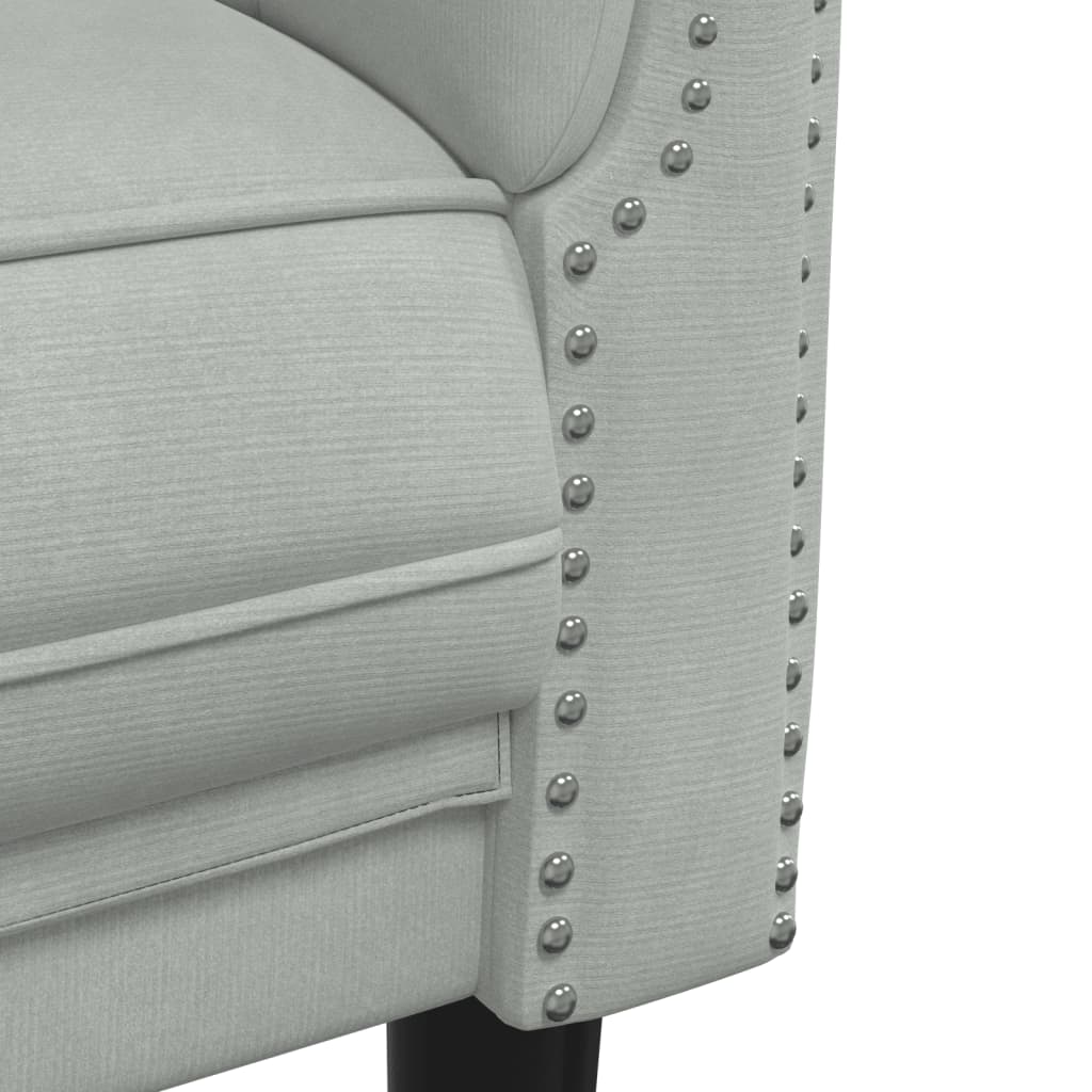 2-delige Loungeset fluweel lichtgrijs is nu te koop bij PeponiXL, paradijselijk wonen!