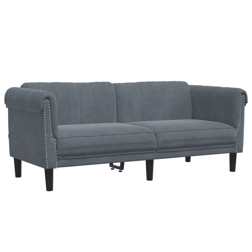 2-delige Loungeset fluweel donkergrijs is nu te koop bij PeponiXL, paradijselijk wonen!