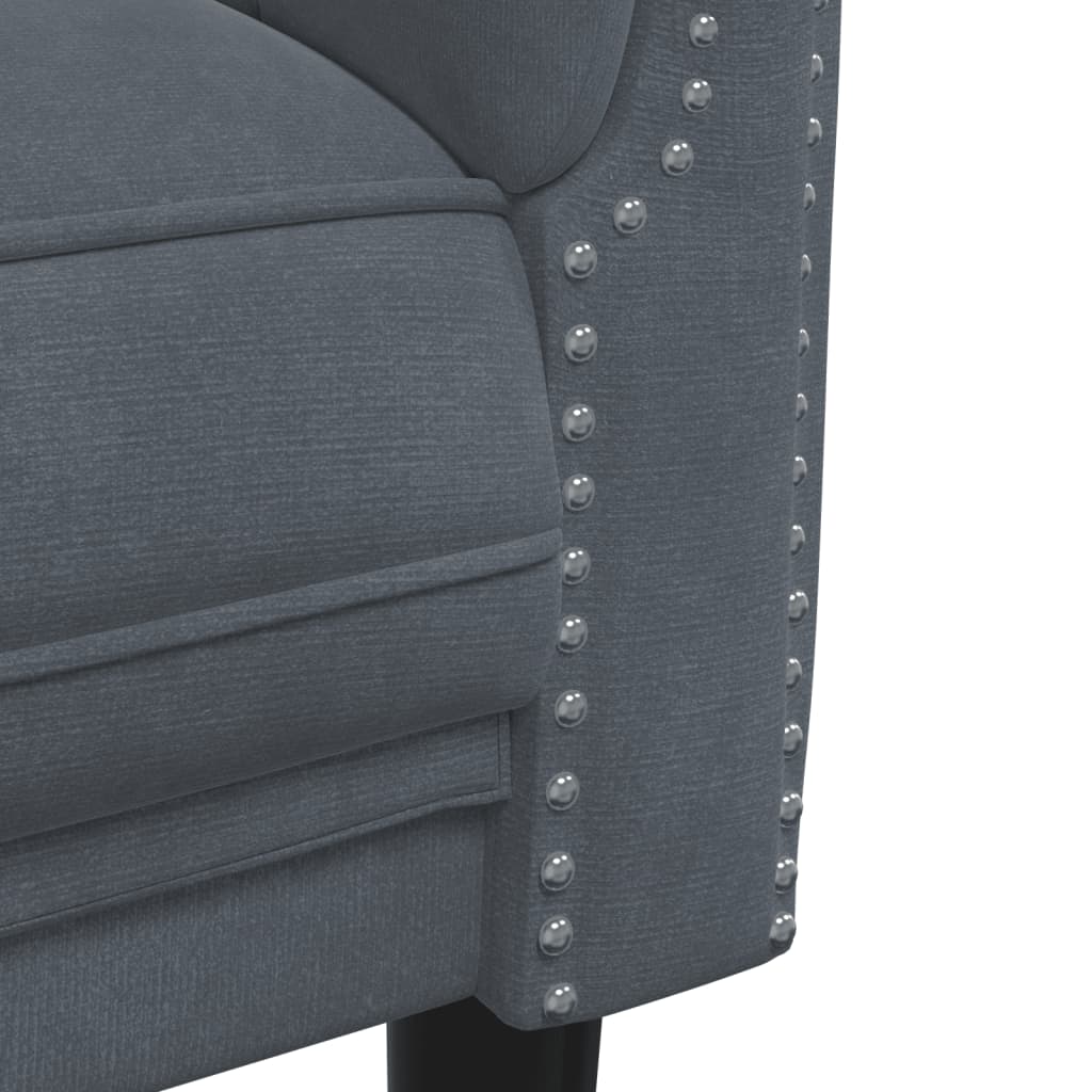 2-delige Loungeset fluweel donkergrijs is nu te koop bij PeponiXL, paradijselijk wonen!