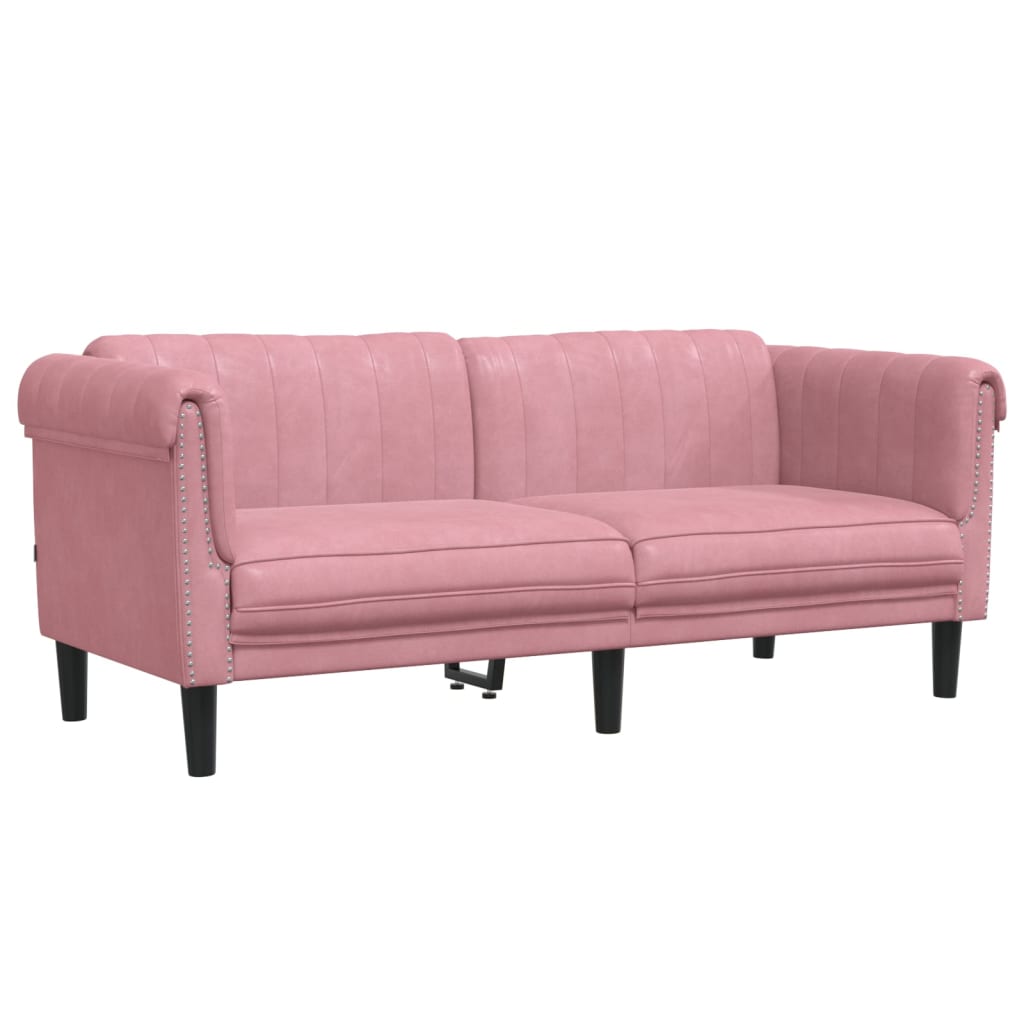 2-delige Loungeset fluweel roze is nu te koop bij PeponiXL, paradijselijk wonen!
