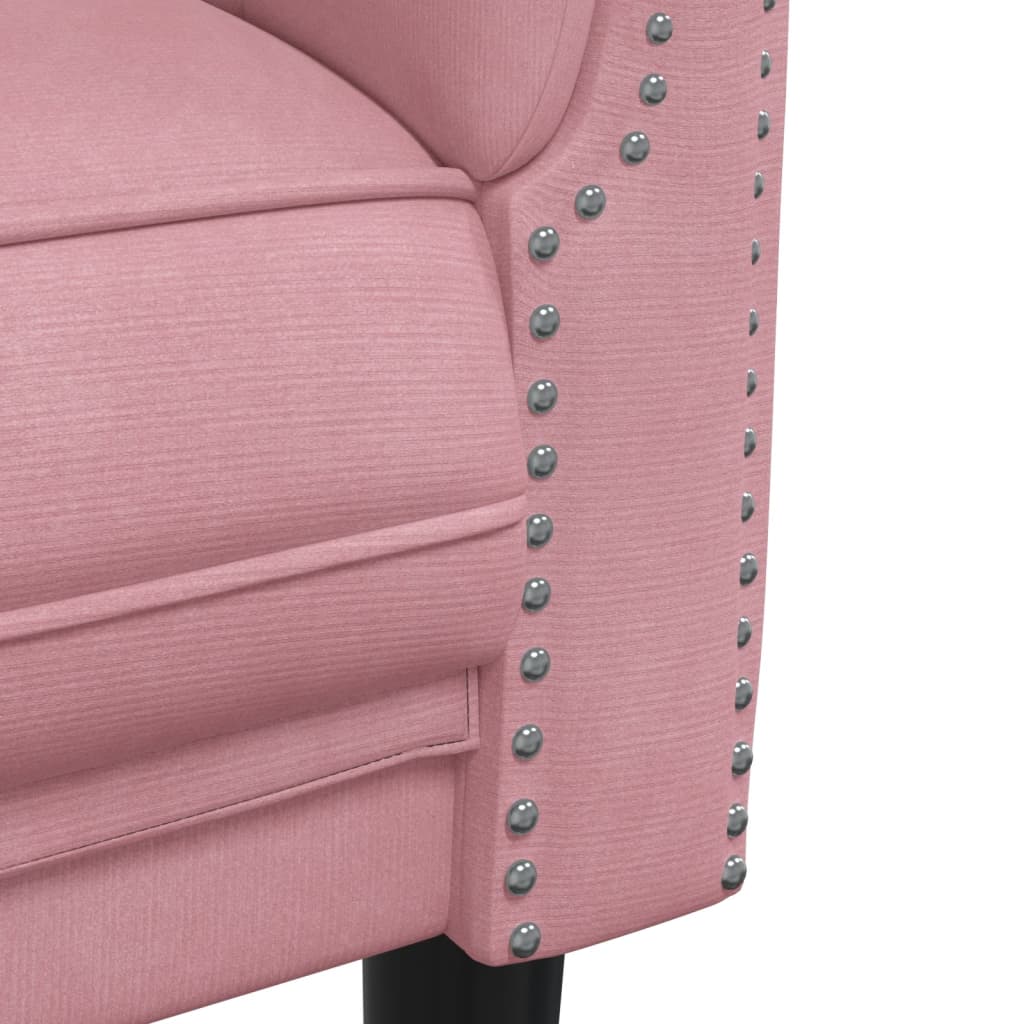 2-delige Loungeset fluweel roze is nu te koop bij PeponiXL, paradijselijk wonen!