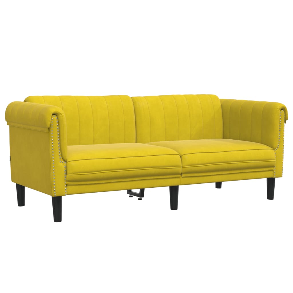 2-delige Loungeset fluweel geel is nu te koop bij PeponiXL, paradijselijk wonen!