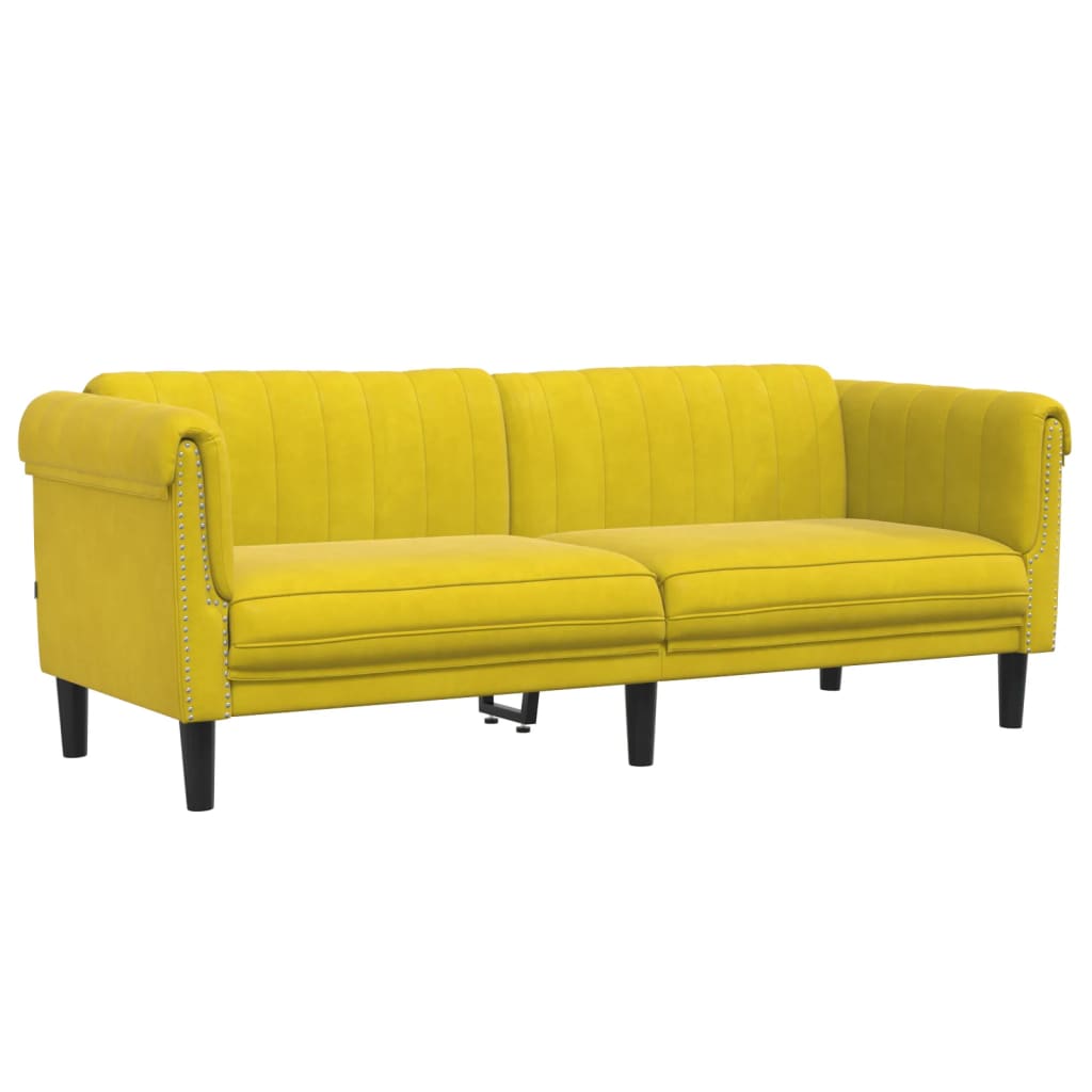 2-delige Loungeset fluweel geel is nu te koop bij PeponiXL, paradijselijk wonen!