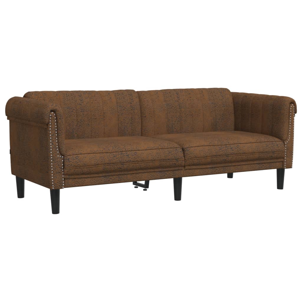 2-delige Loungeset fluweel bruin is nu te koop bij PeponiXL, paradijselijk wonen!