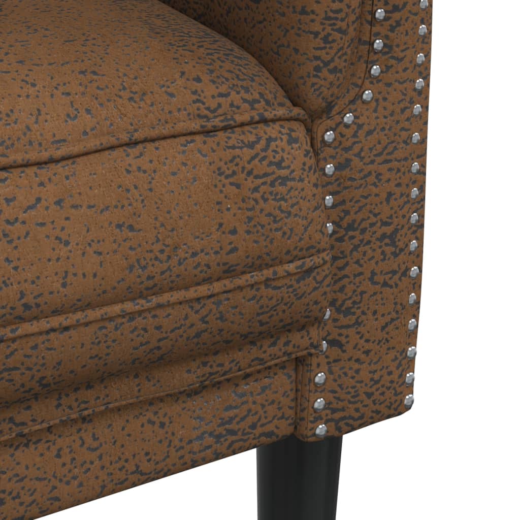 2-delige Loungeset fluweel bruin is nu te koop bij PeponiXL, paradijselijk wonen!