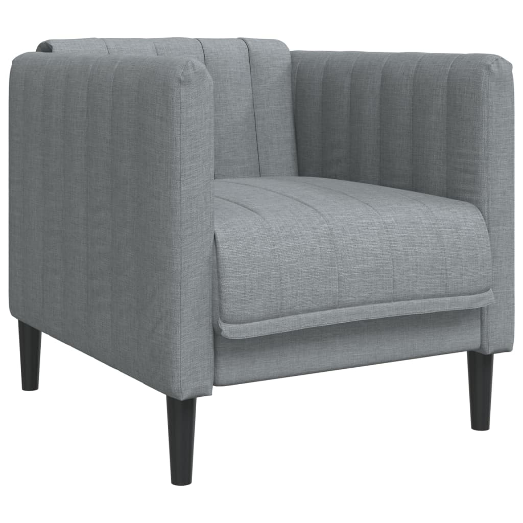 3-delige Loungeset stof lichtgrijs is nu te koop bij PeponiXL, paradijselijk wonen!