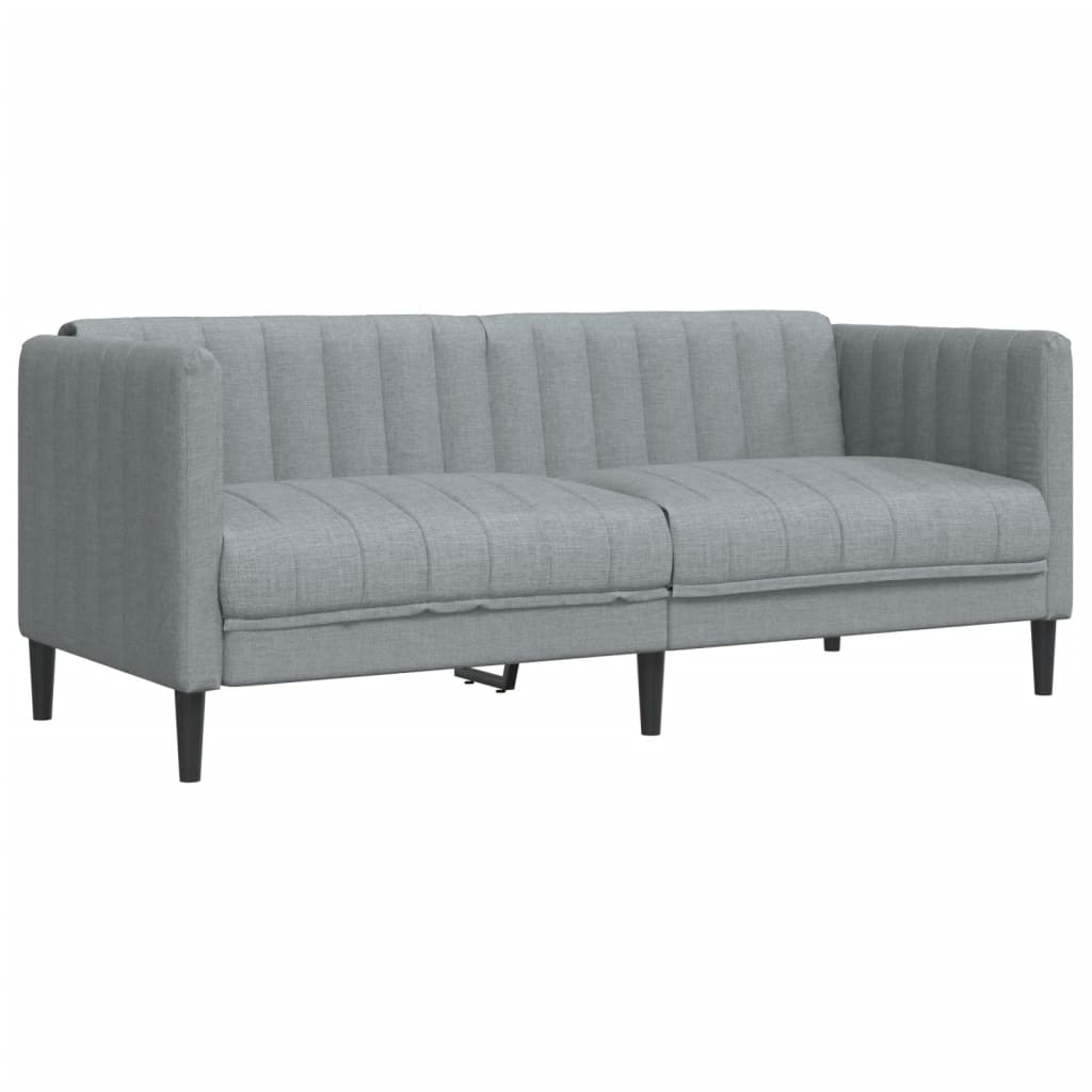 3-delige Loungeset stof lichtgrijs is nu te koop bij PeponiXL, paradijselijk wonen!