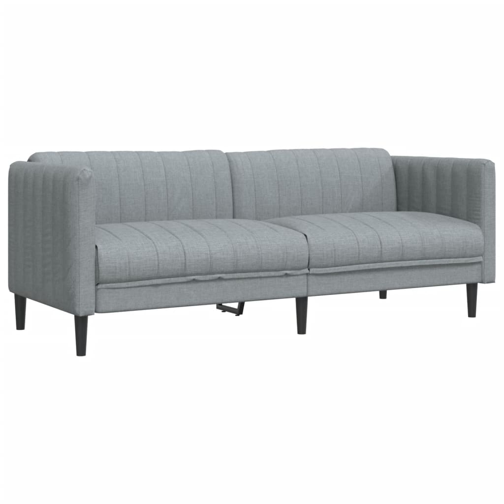 3-delige Loungeset stof lichtgrijs is nu te koop bij PeponiXL, paradijselijk wonen!