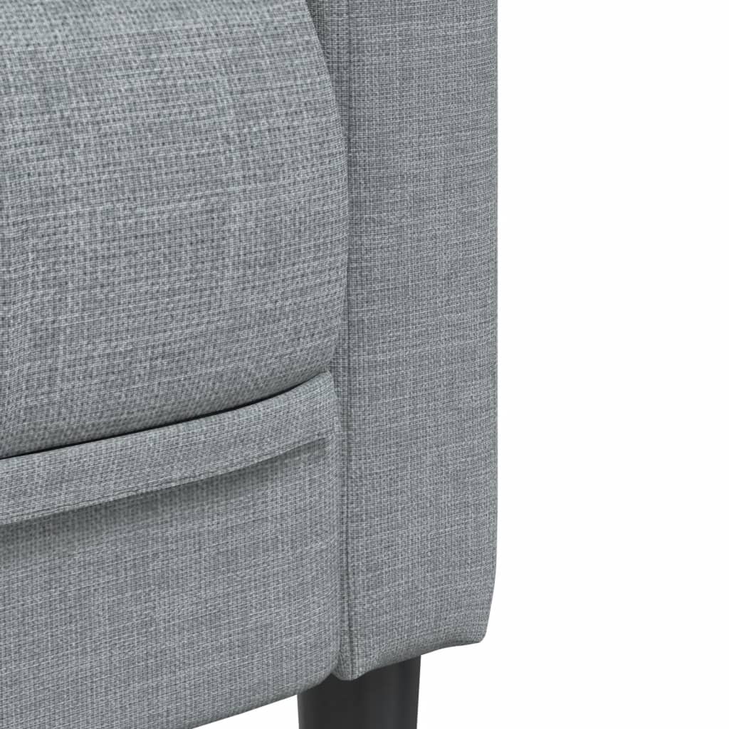 3-delige Loungeset stof lichtgrijs is nu te koop bij PeponiXL, paradijselijk wonen!