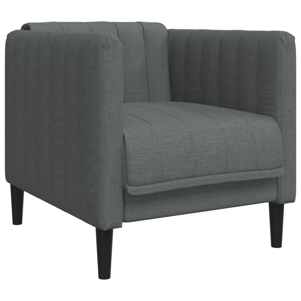 3-delige Loungeset stof donkergrijs is nu te koop bij PeponiXL, paradijselijk wonen!