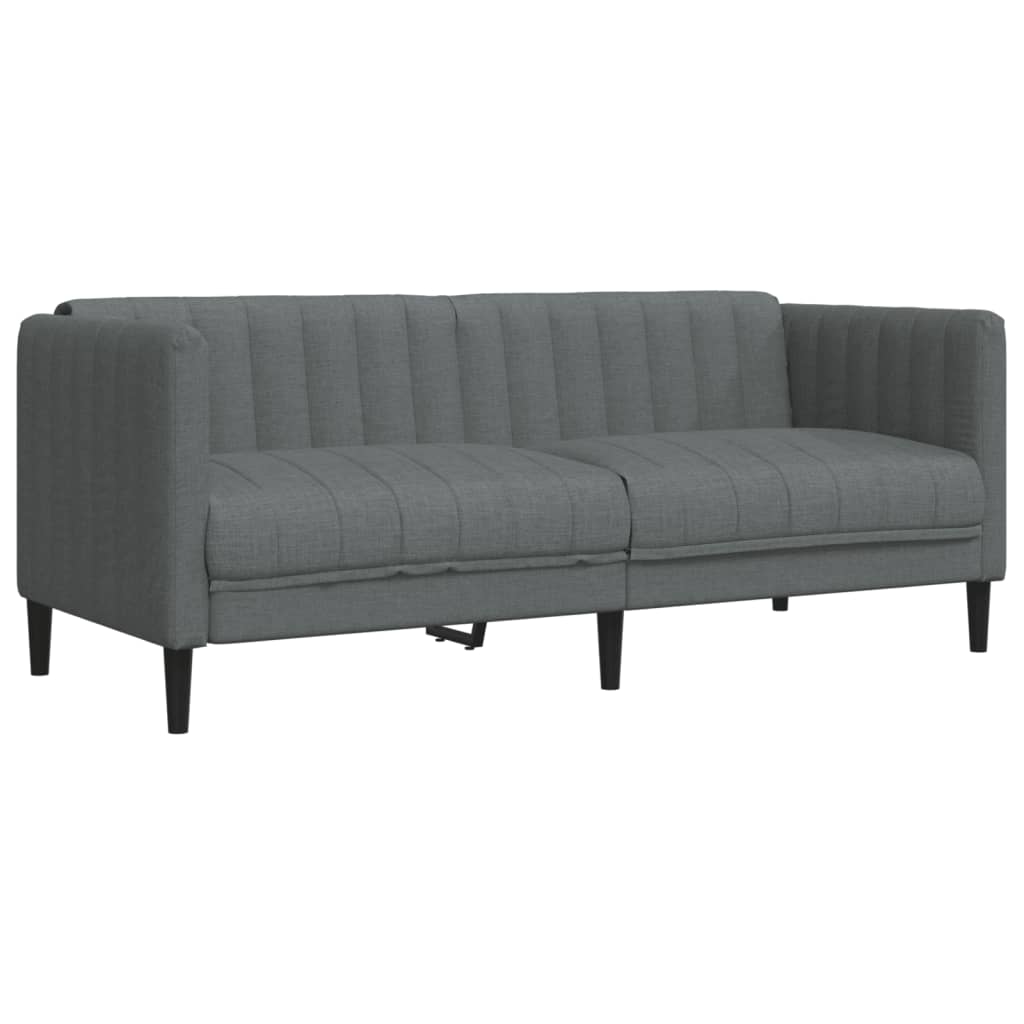 3-delige Loungeset stof donkergrijs is nu te koop bij PeponiXL, paradijselijk wonen!