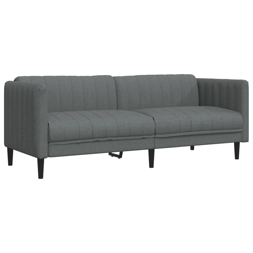 3-delige Loungeset stof donkergrijs is nu te koop bij PeponiXL, paradijselijk wonen!