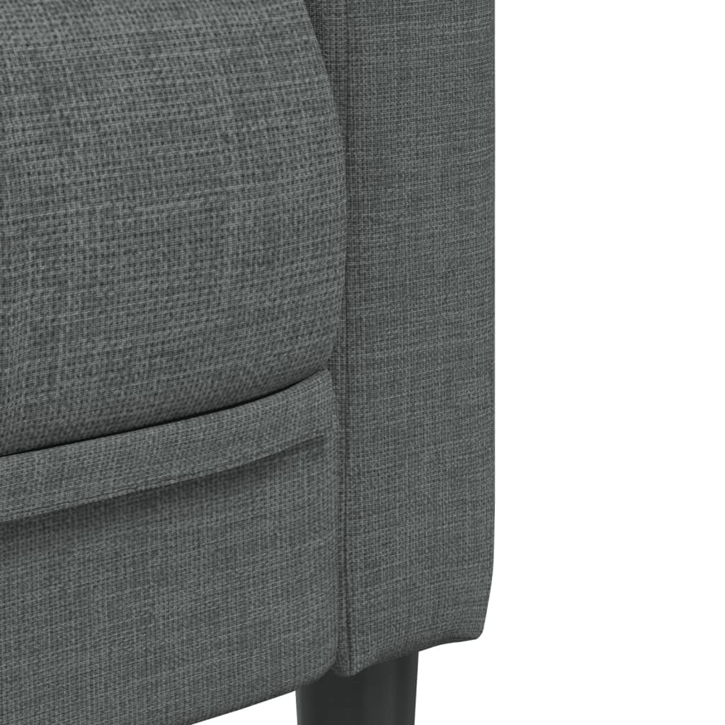 3-delige Loungeset stof donkergrijs is nu te koop bij PeponiXL, paradijselijk wonen!