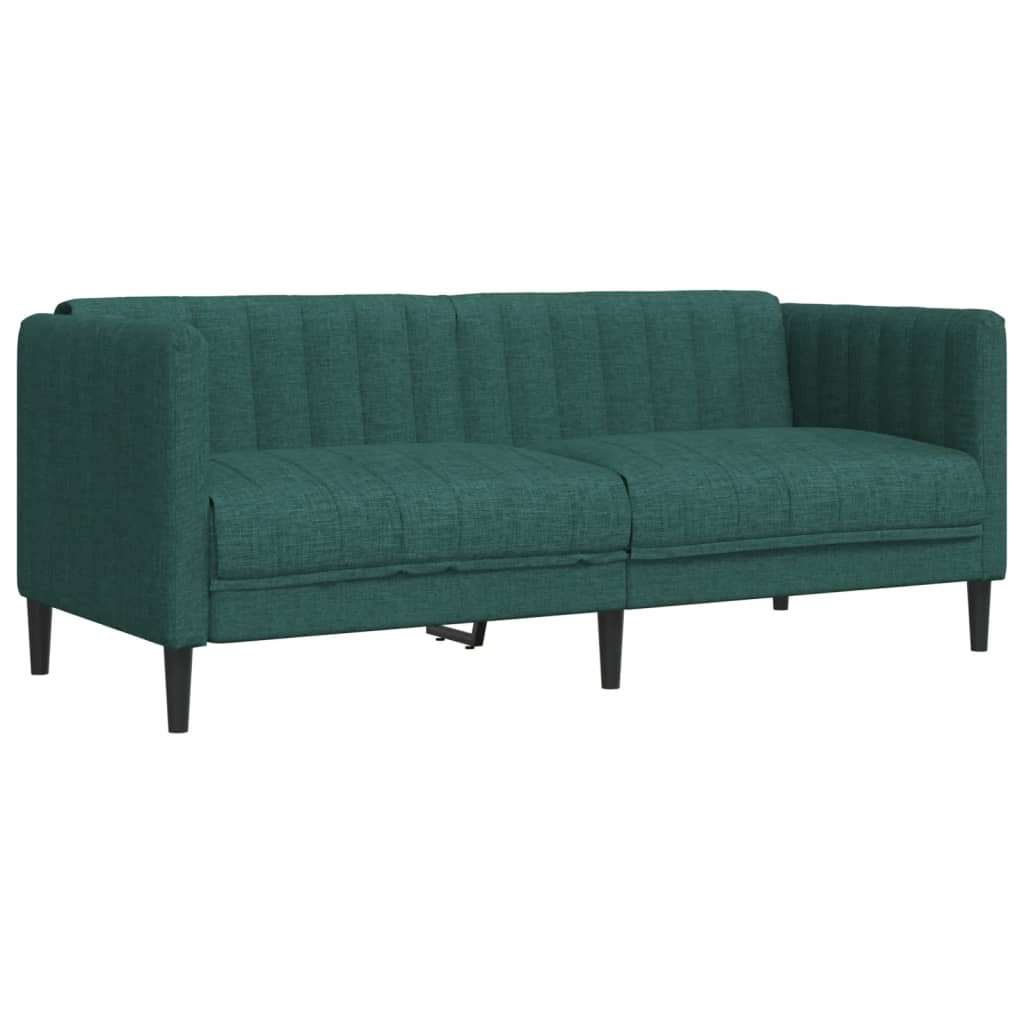3-delige Loungeset stof donkergroen is nu te koop bij PeponiXL, paradijselijk wonen!