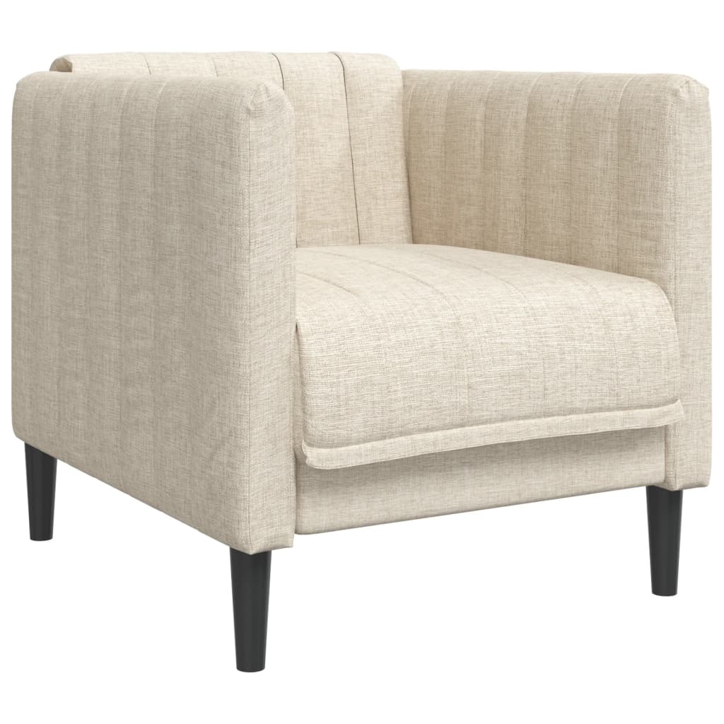 3-delige Loungeset stof crèmekleurig is nu te koop bij PeponiXL, paradijselijk wonen!
