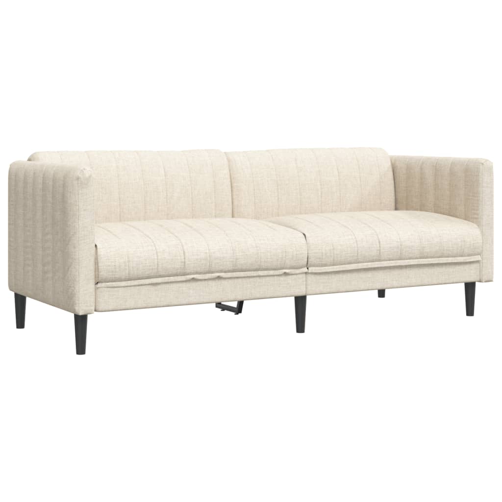 3-delige Loungeset stof crèmekleurig is nu te koop bij PeponiXL, paradijselijk wonen!